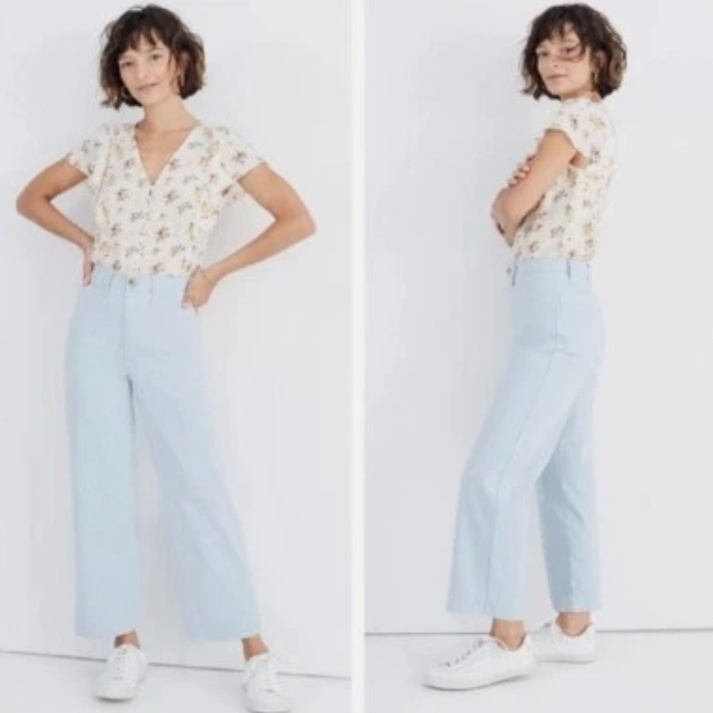 Madewell Curvy Slim Emmett Wide-Leg Crop Pants